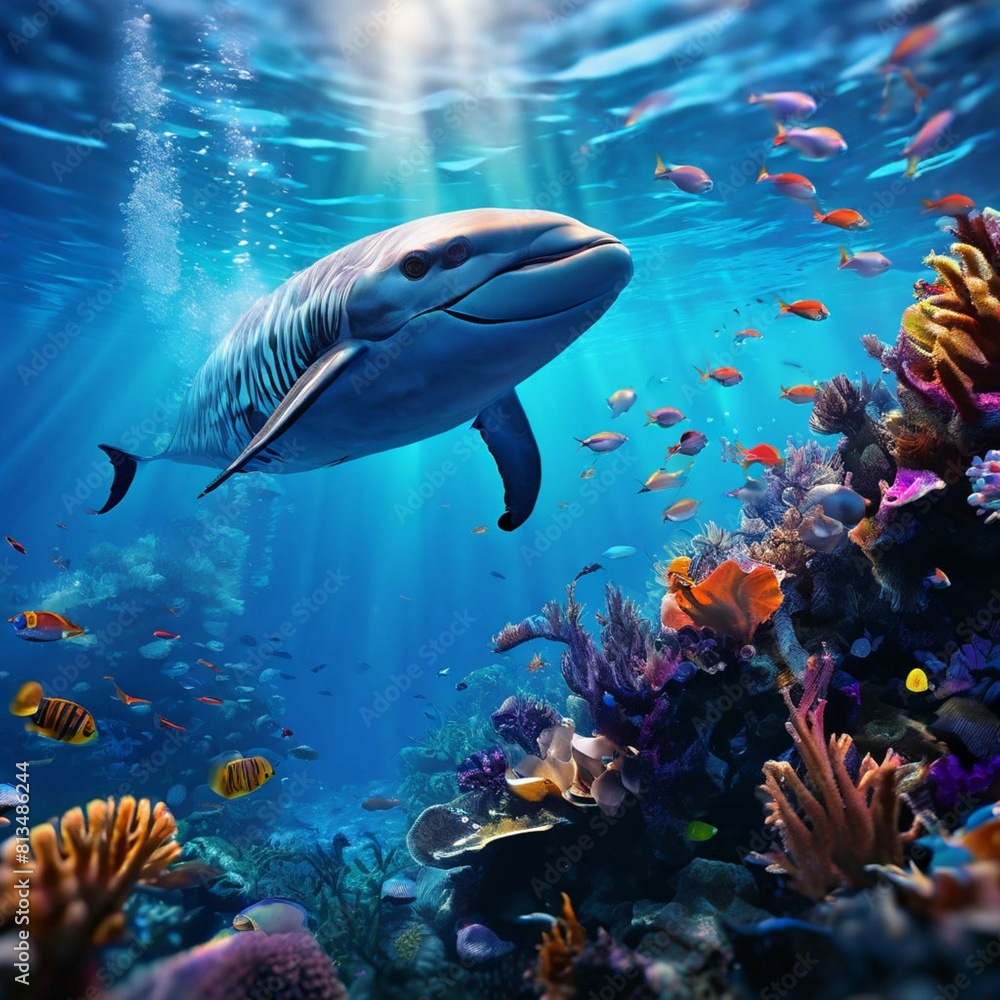 Fototapeta premium An underwater scene