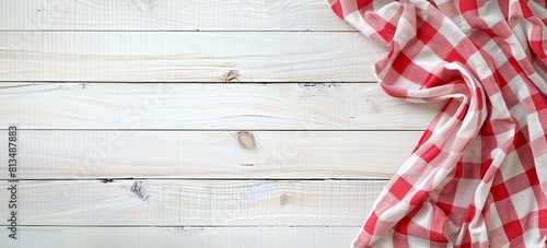 wooden empty table with fabric