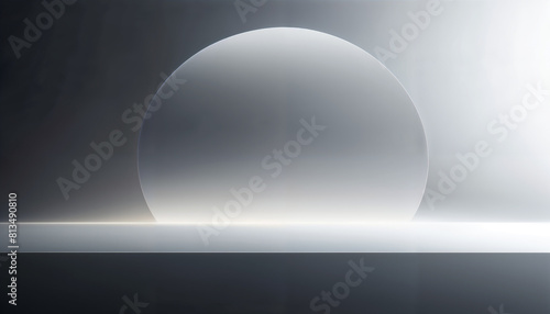 Mysterious Sphere Illuminating a Dark Surface With a Bright Backdrop © Alex
