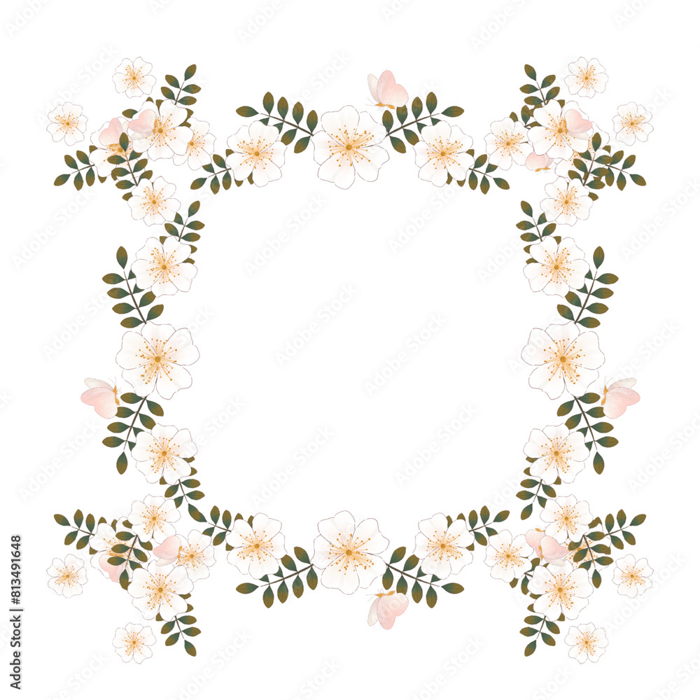 Obraz premium beautiful flower shaped frame