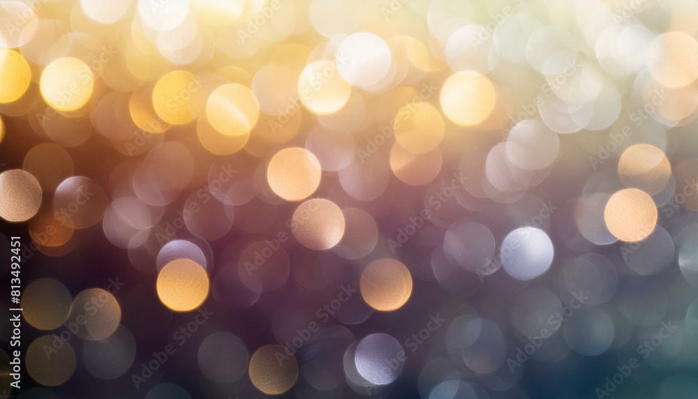 Abstract blur bokeh banner background. Rainbow colors, pastel purple, blue, gold yellow, white silver, pale pink bokeh background Abstract blur bokeh banner background. Rainbow colors, pastel purple, blue, gold yellow, white silver, pale pink bokeh background