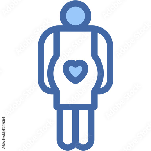 Vector Icon pregnant, pregnancy, kid and baby, fertility, gestation