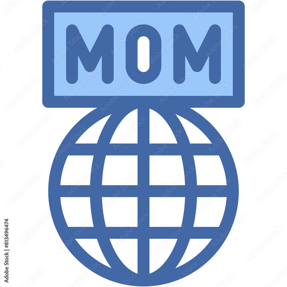Vector Icon mom, international day, mothers day, globe, world wide Vector Icon mom, international day, mothers day, globe, world wide