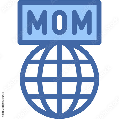 Vector Icon mom  international day  mothers day  globe  world wide