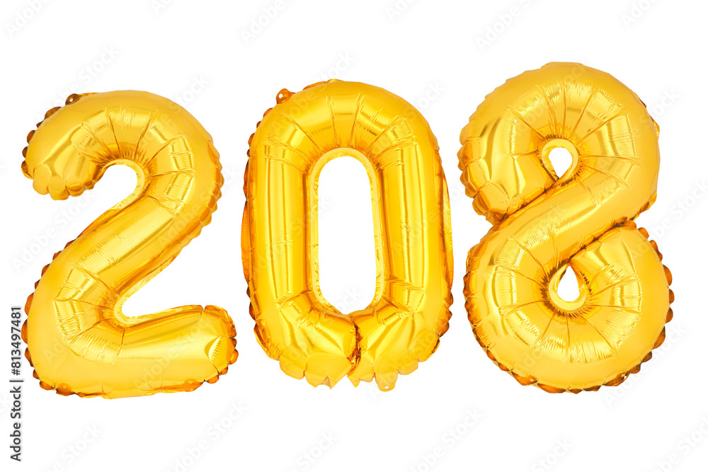 Gold numbers '208' isolated on white background.png Gold numbers '208' isolated on white background.png