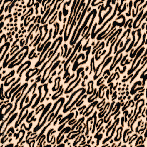 Abstract leopard skin pattern seamless design