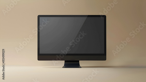 Computer screen mockup. PC monitor template.