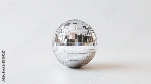 Silver Disco Mirror Ball Cut Out