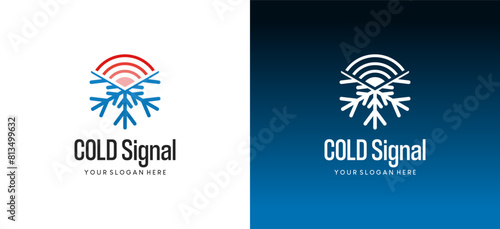 Cool wifi logo design, cooling signal symbol