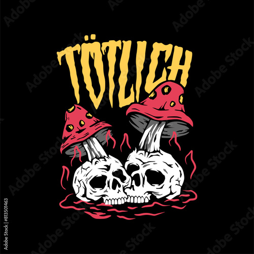 Graphic Tees and Streetwear with Skull Art Urban Fashion with Personality