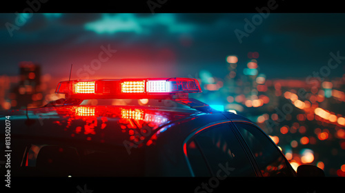 Police Car Lights at Night © Natalia Klenova