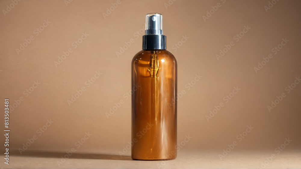 Smoothing hair spray with frizz control glossy waves weightless hold soft caramel light mockup Smoothing hair spray with frizz control glossy waves weightless hold soft caramel light mockup