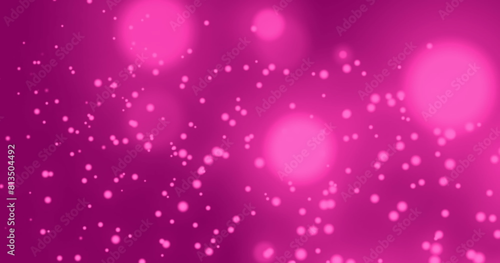 Bright pink lights and small particles are floating in purple background Bright pink lights and small particles are floating in purple background