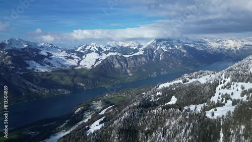 Wallpaper Mural Beautiful aerial landscape of Fronalpstock in Glarus, Switzerland. Torontodigital.ca