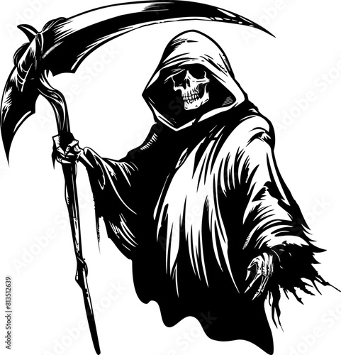 Grim Reaper logo mascot design