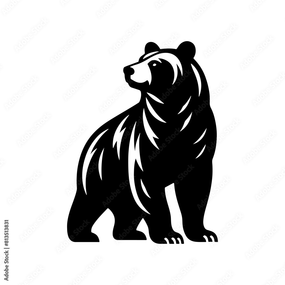 Bear Silhouette- Roaming Untamed Landscapes, Captured in Striking Vector Artistry- Bear Vector- Bear Illustration. Bear Silhouette- Roaming Untamed Landscapes, Captured in Striking Vector Artistry- Bear Vector- Bear Illustration.