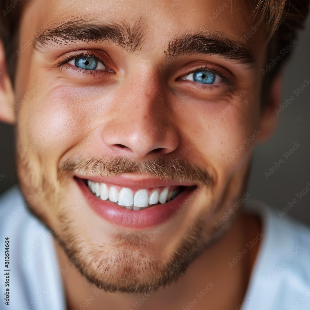 smiling young man with perfect white teeth, smiling young man with perfect white teeth,