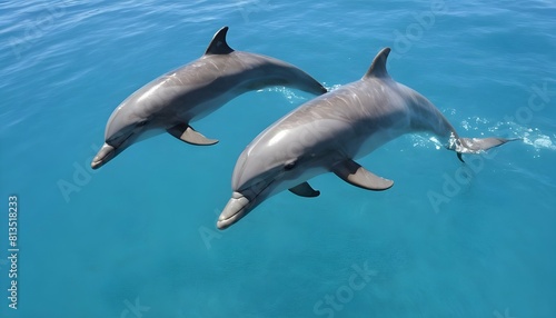A pair of dolphins swimming in perfect harmony thr © Elijah