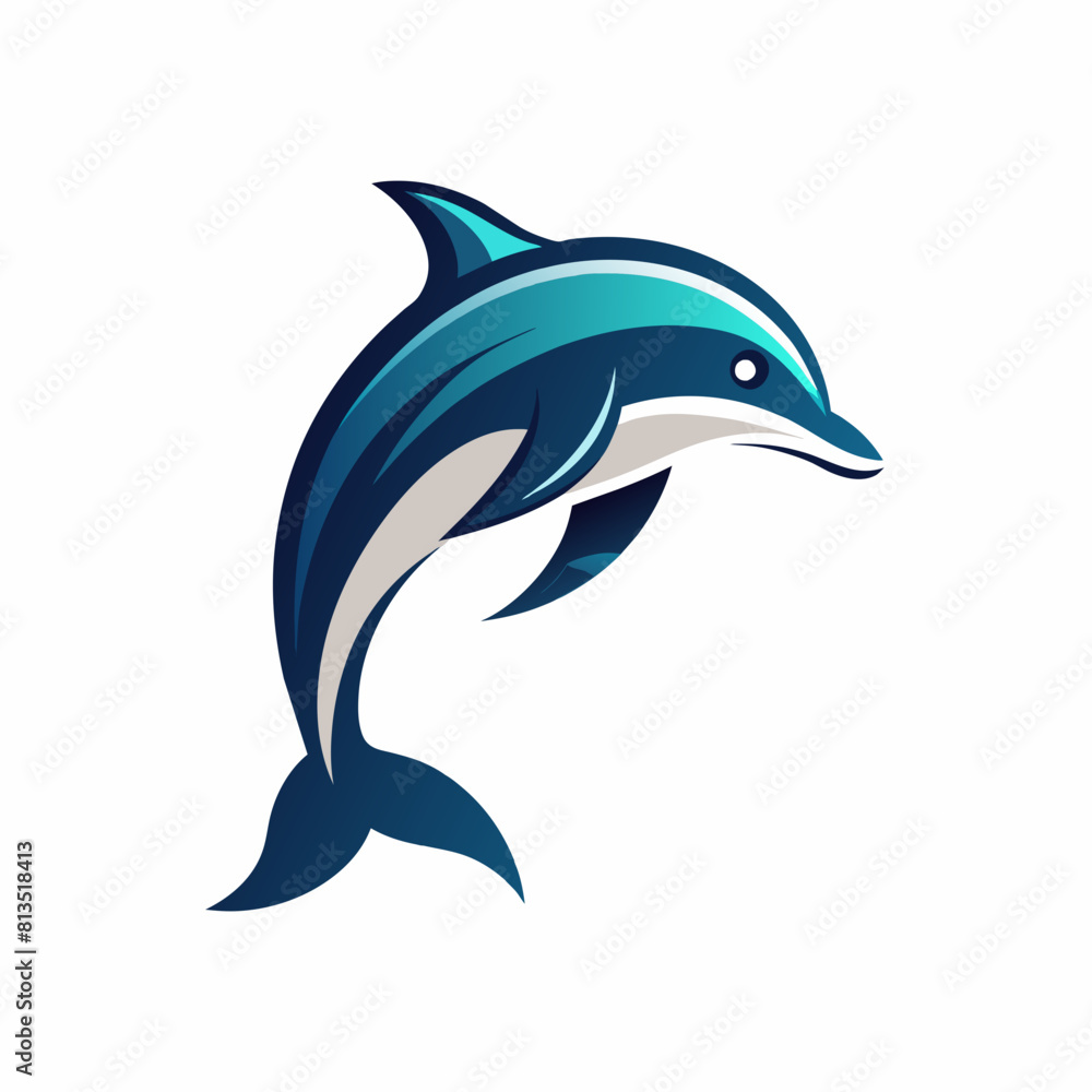 Fototapeta premium dolphin illustration logo icon