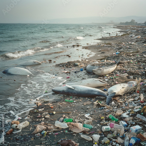  Effects of Single Use Plastic Addiction on Beach Pollution   High  Quality SVG File