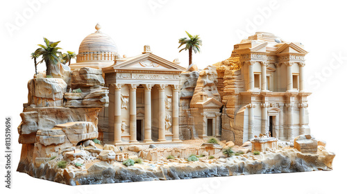 Ancient Petra Monuments Transparent background photo