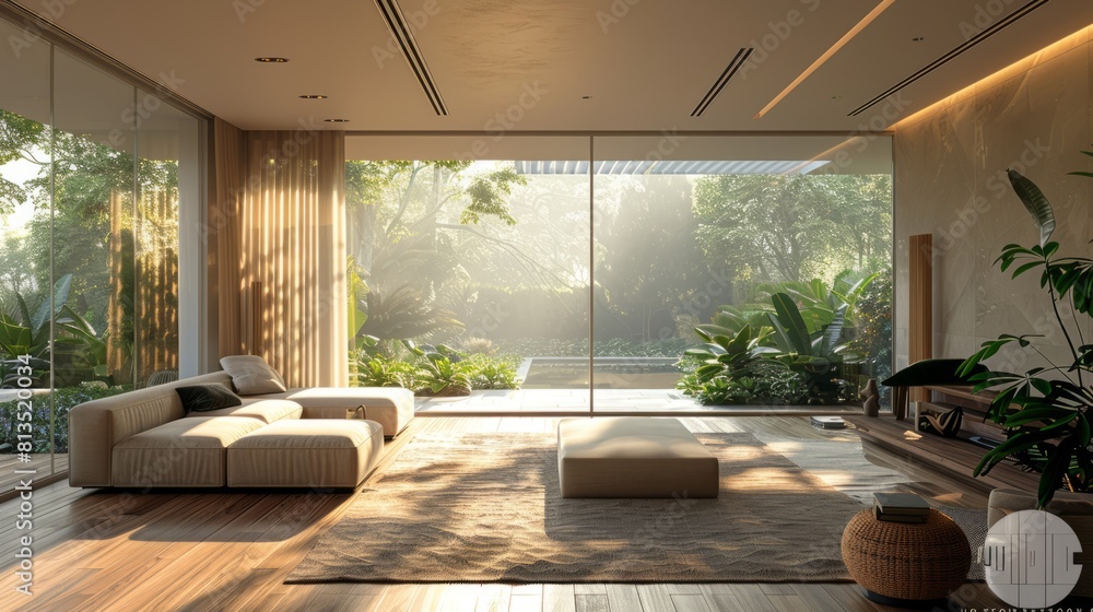 Fototapeta premium Modern residential, hotel, and homestay interior spaces