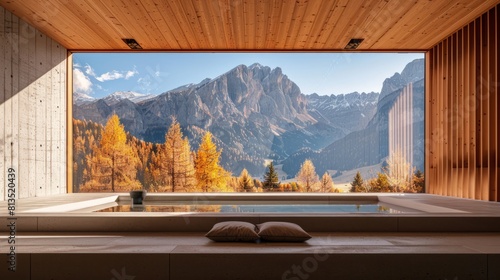 Modern residential, hotel, and homestay interior spaces：autumn in the mountains