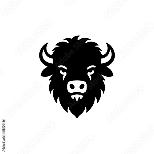 Minimalist Bison Silhouette- Immortalized in Dynamic Vector Depictions of Wild Majesty- Bison Vector- Bison Illustration.