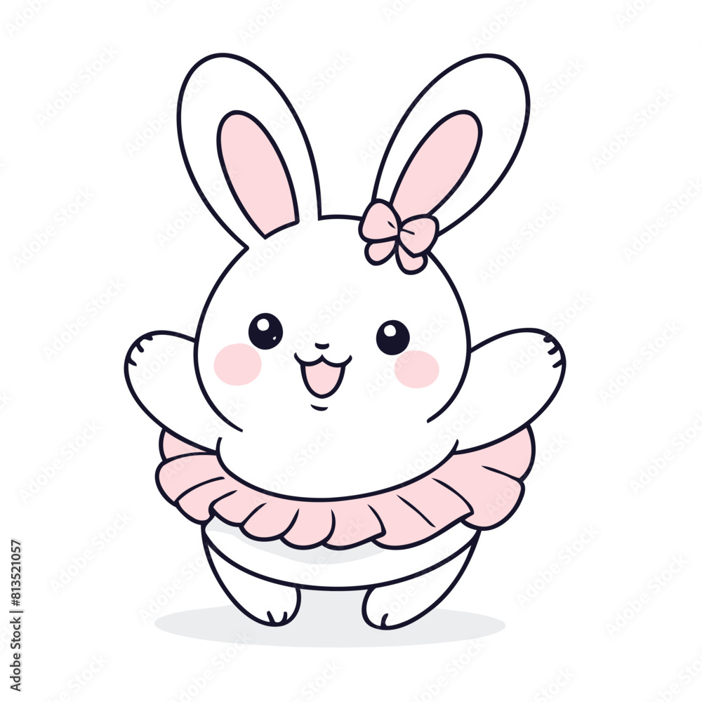 Cute Bunny vector illustration for little ones' bedtime routines Cute Bunny vector illustration for little ones' bedtime routines