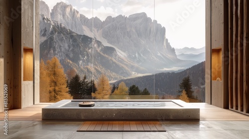Modern residential, hotel, and homestay interior spaces：autumn in the mountains
