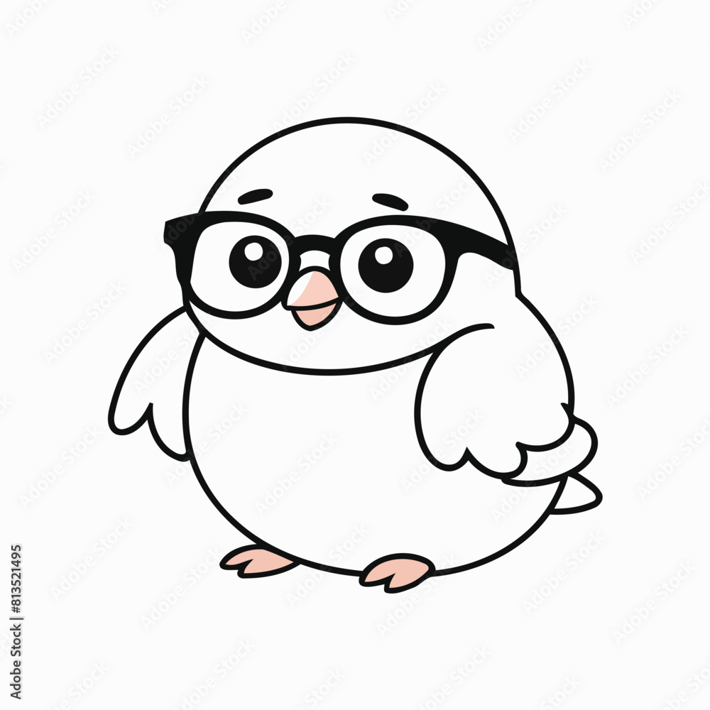 Vector illustration of a cute Pigeon for toddlers Vector illustration of a cute Pigeon for toddlers