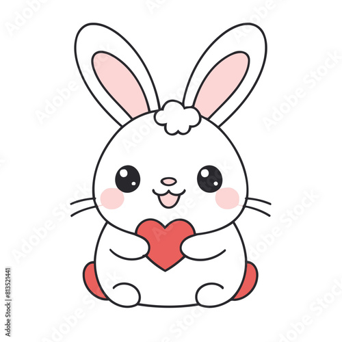 Cute vector illustration of a Bunny for children s bedtime stories