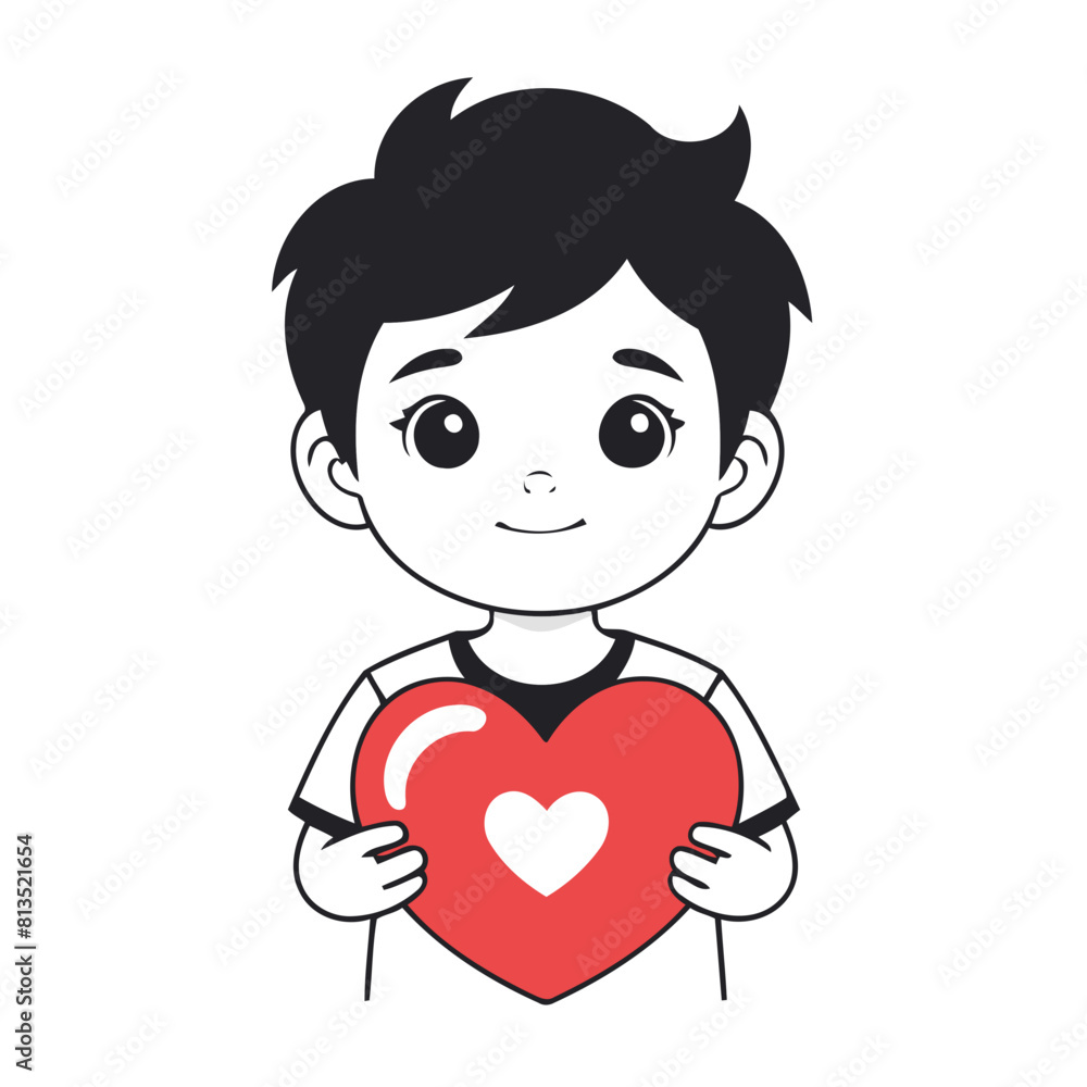 Vector illustration of a cute boy for kids books Vector illustration of a cute boy for kids books