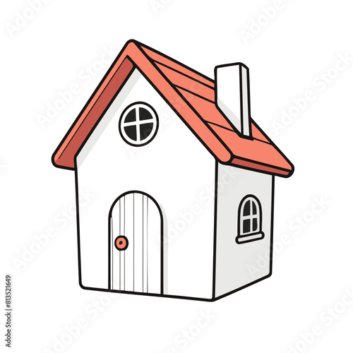 Cute vector illustration of a House for youngsters' imaginative stories