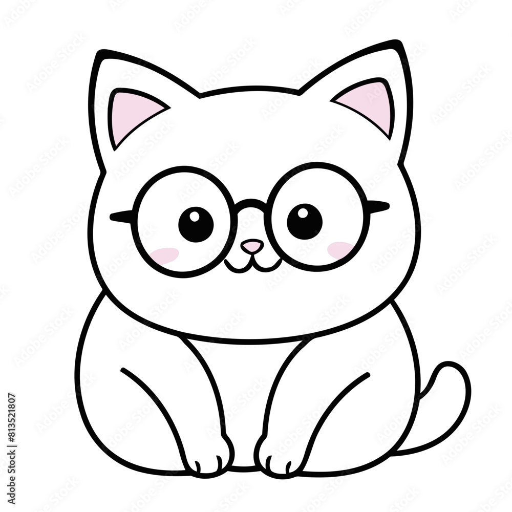 Vector illustration of a winsome Kitten for children's literature Vector illustration of a winsome Kitten for children's literature