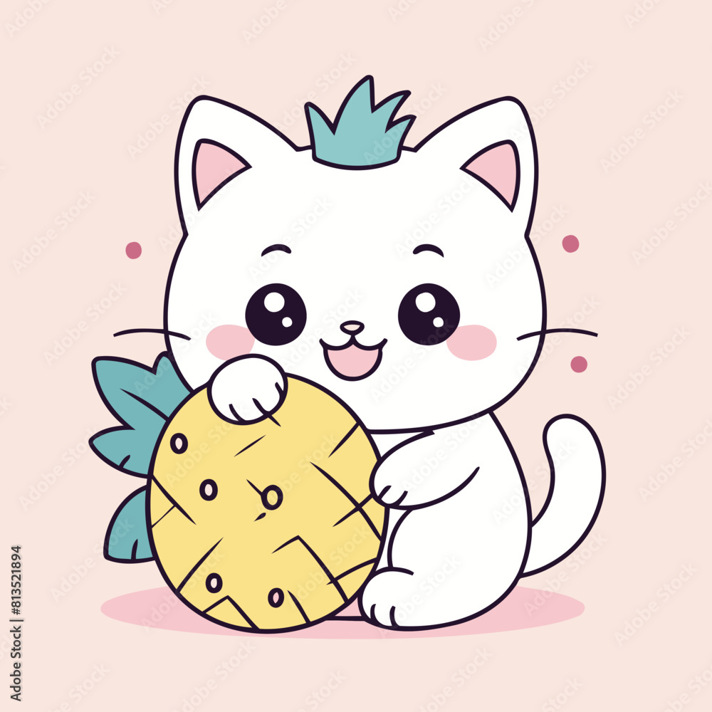 Cute Kitten vector illustration for preschoolers' learning moments Cute Kitten vector illustration for preschoolers' learning moments