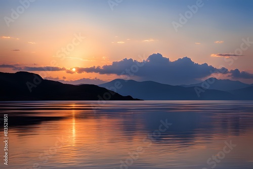 Wallpaper Mural The sunset of nature, the calmness of nature, the end of the day, the calm and tranquil atmosphere, ai, generative, 생성형, korea, 일몰 일출 Torontodigital.ca