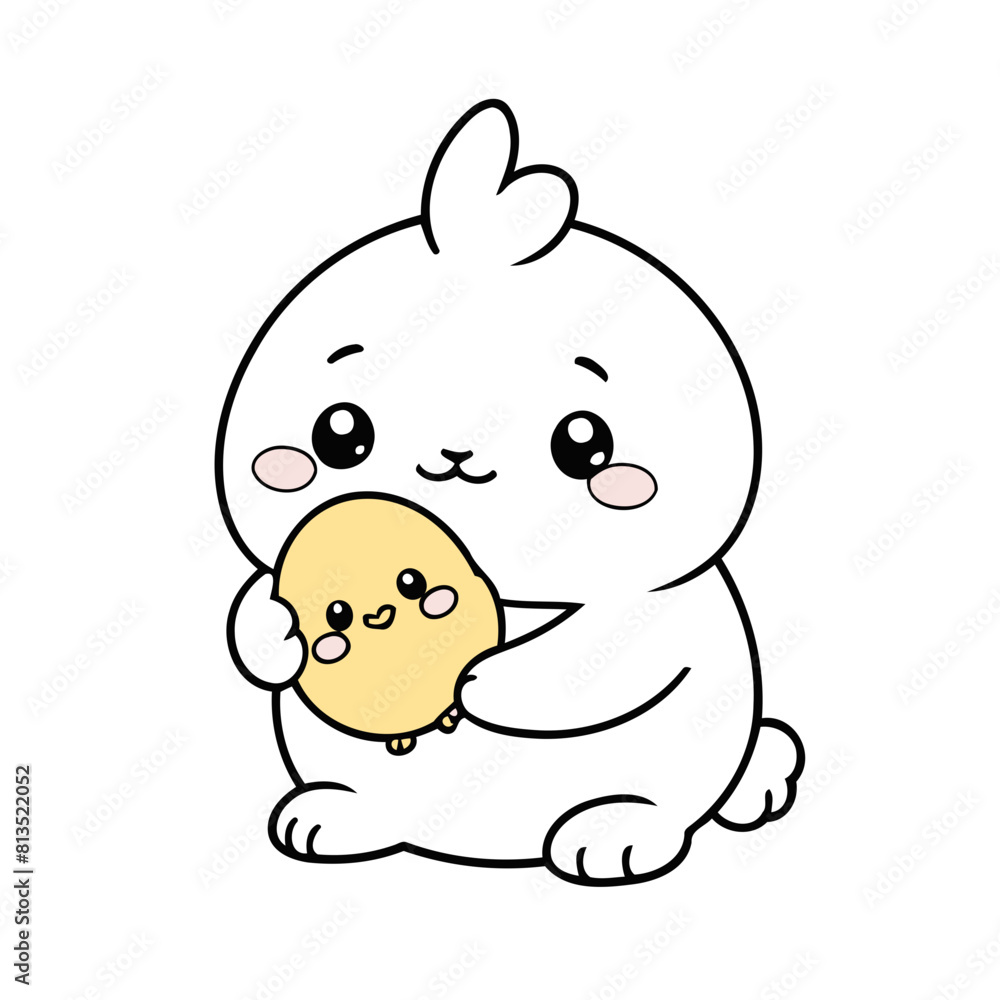 Vector illustration of a playful Bunny for preschoolers' storytime Vector illustration of a playful Bunny for preschoolers' storytime