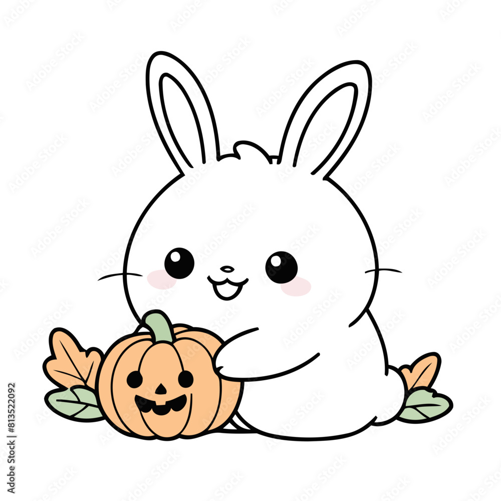 Cute Bunny vector illustration of a for toddlers books Cute Bunny vector illustration of a for toddlers books