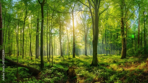 Sunlit Forest Landscape