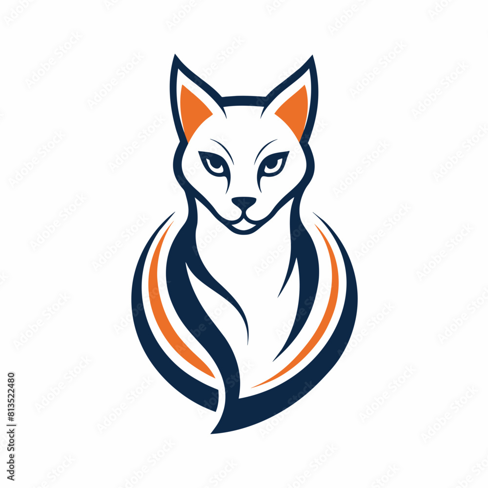 Fototapeta premium A Cat Logo Icon Illustration
