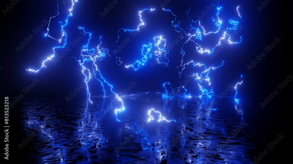 Neon Design of blue lighting 4K video with various neon elements and a reflecting floor. Looped 3d render. Glowing Neon: 4K with colorful geometric shapes and a mirror effect Neon Design of blue lighting 4K video with various neon elements and a reflecting floor. Looped 3d render. Glowing Neon: 4K with colorful geometric shapes and a mirror effect