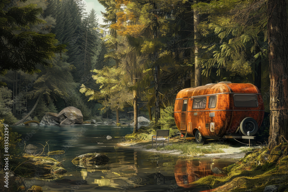 Cozy Camper Retreat in a Rainy Forest campsite Cozy Camper Retreat in a Rainy Forest campsite
