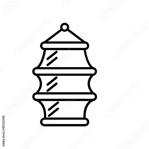 fishing net icon. outline icon
