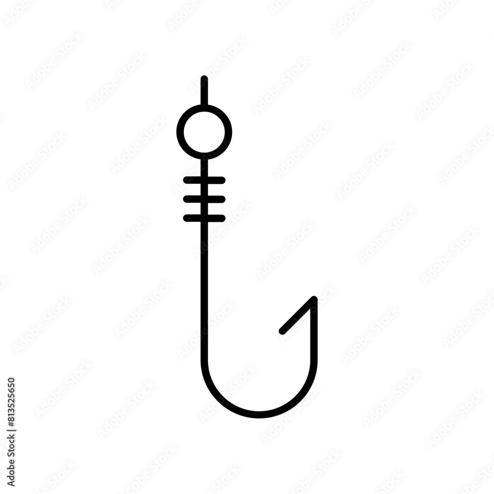 fishing hook icon. outline icon fishing hook icon. outline icon