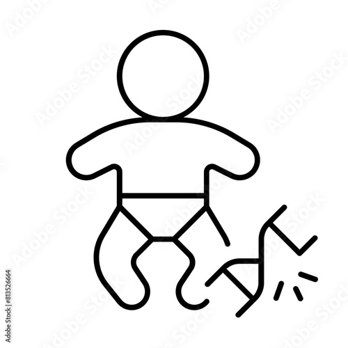 Tuberous Sclerosis Icon With Thin Line Style