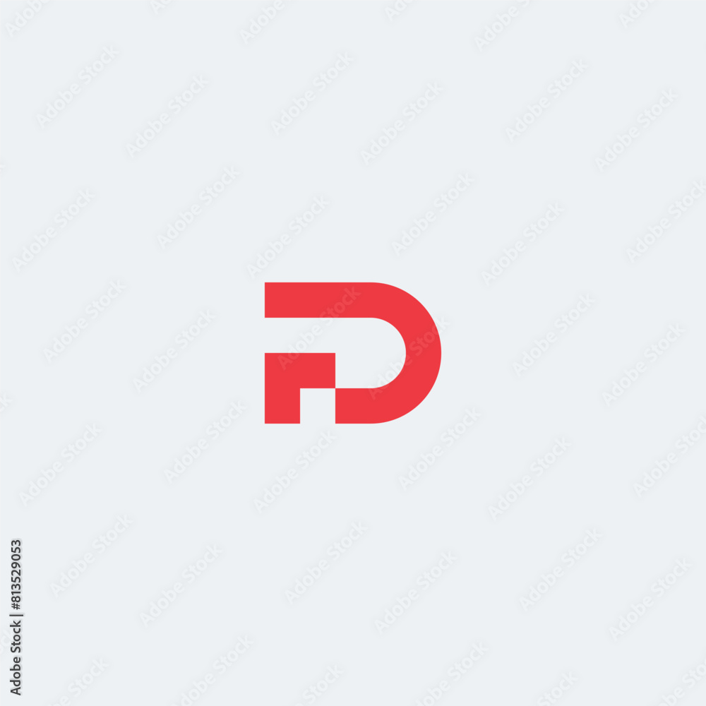 FD logo monogram in minimalist style. FD logo monogram in minimalist style.