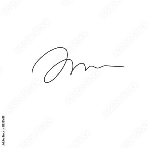 Hand Drawn Fake Signature 