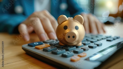 Concepts of interest rates and dividends Businessman is calculating income and return on investment in percentage. Income. Return.