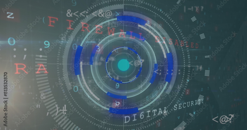 Image of scope scanning over data processing Image of scope scanning over data processing
